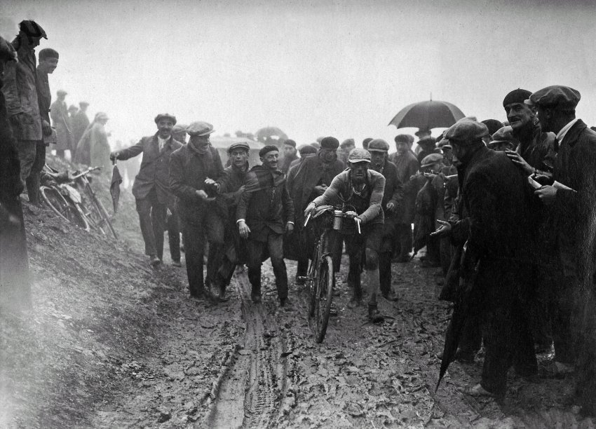 cycling through mud in 1926